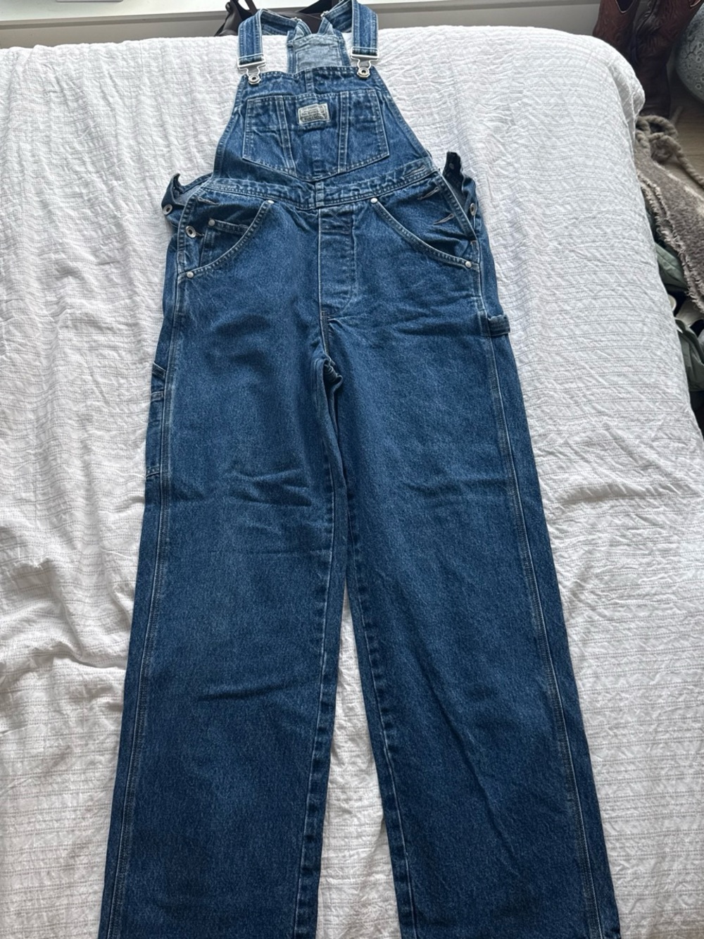Women’s Levi Dark Blue Denim Overalls - Unbranded